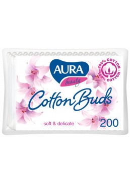 Ватяні палички Cotton Club Aura Beauty, 200 шт